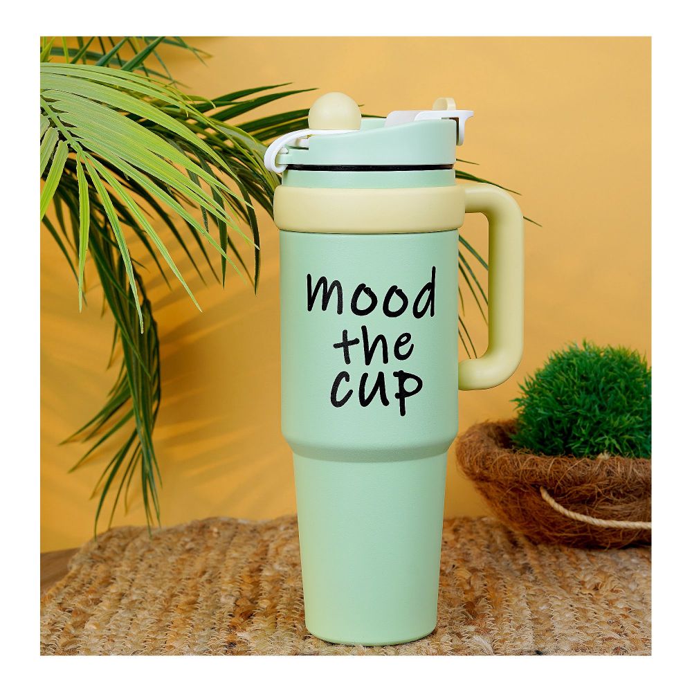 Mood The Cup Ice Bomber Thermos Travel Mug, Cold Coffee Tumbler, 1200ml, Green, 102344