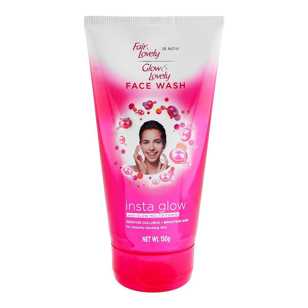 Fair & Lovely Is Now Glow & Lovely Insta Glow Face Wash with Multivitamins, For Skin Brightening, 150g