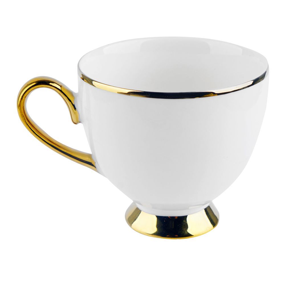 Order Table Top Tea Cup & Saucer Set, 12-Piece, Thick Gold Footed ...