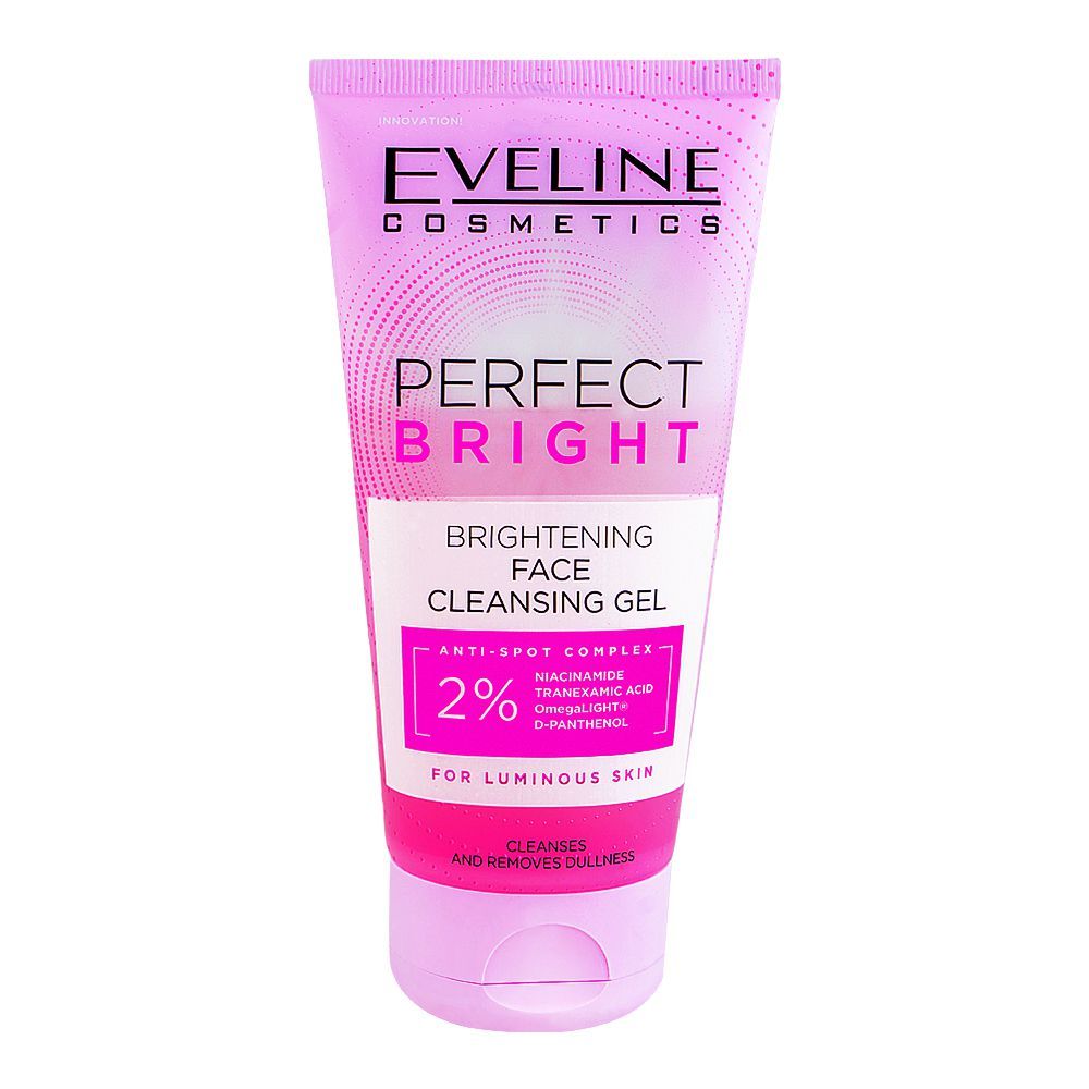 Eveline Brightening Face Cleansing Gel, Anti Dark Spots Face Wash/Cleanser, For Even-Toned Radiant Skin, 150ml