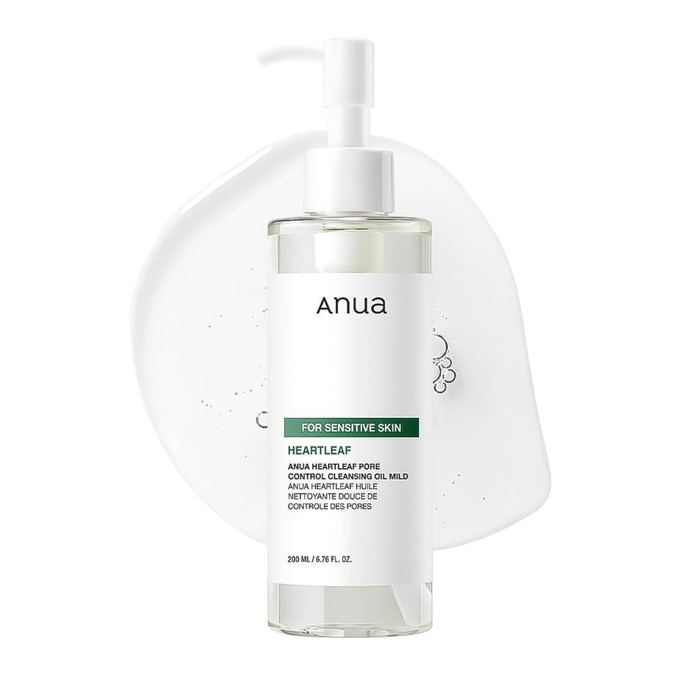 Anua Heartleaf Pore Control Cleansing Oil Face Cleanser, Blackhead & Makeup Remover, 200ml