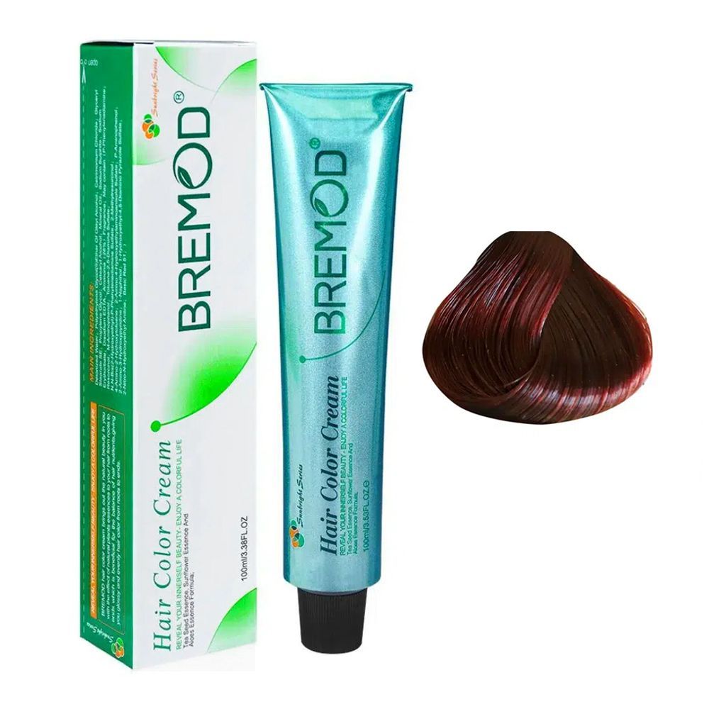 Bremod Hair Color Cream - Salon Quality Hair Dye, 100ml, 5/5 Light Mahogany Brown