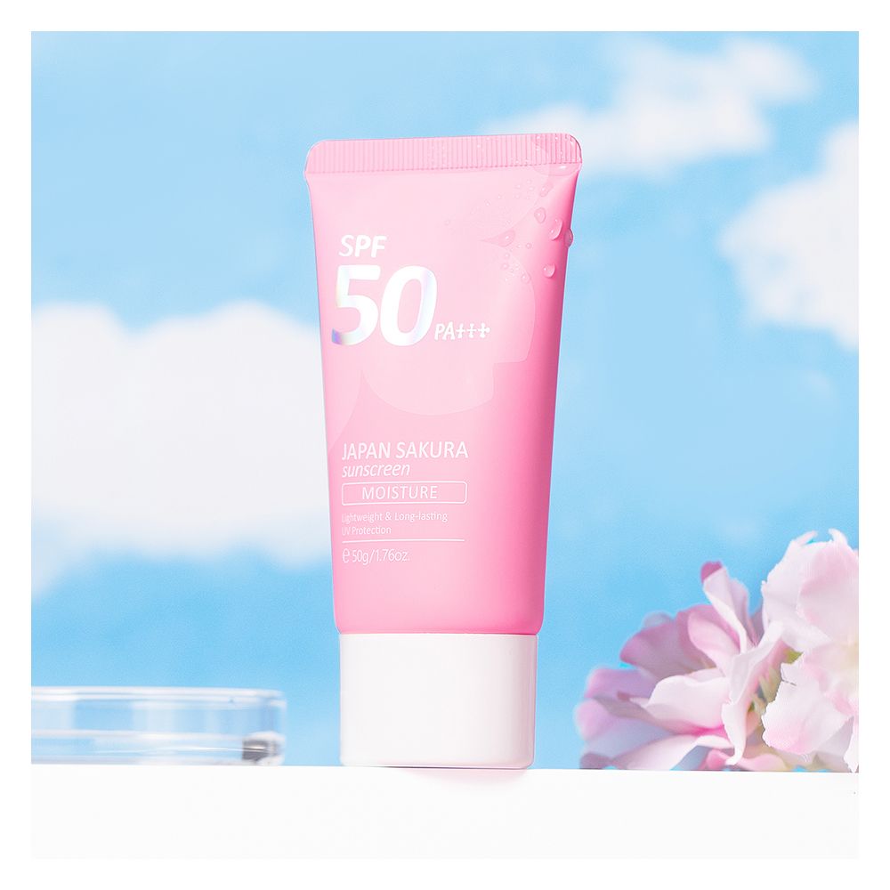 Laikou Sakura Moisturizing & Lightweight Sunscreen, UV Protection,  SPF50, PA+++, 50g, LK83755F