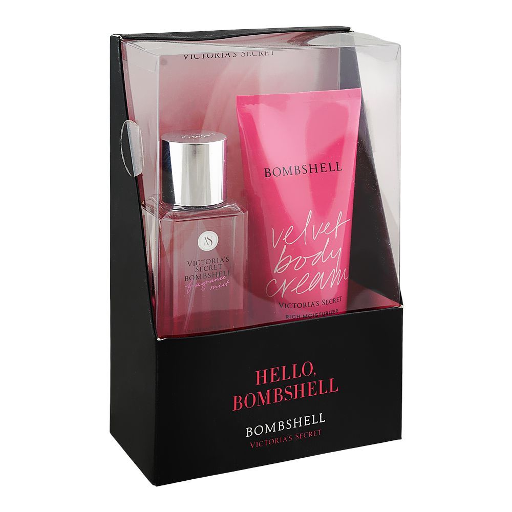 Victoria's Secret Hello Bombshell Gift Set: Velvet Body Cream 100ml ...