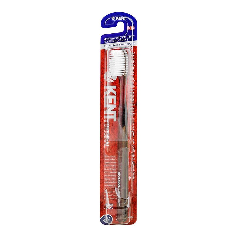 Kent Original Finest Ultra Soft Toothbrush, Brown, 1-Pack