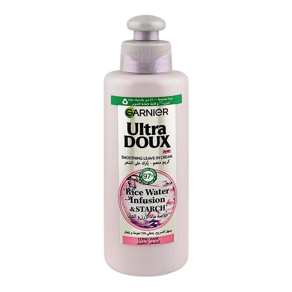 Garnier Rice Leave In Garnier Ultra Doux Rice Water & Starch Smoothing Leave-In Cream, 200ml