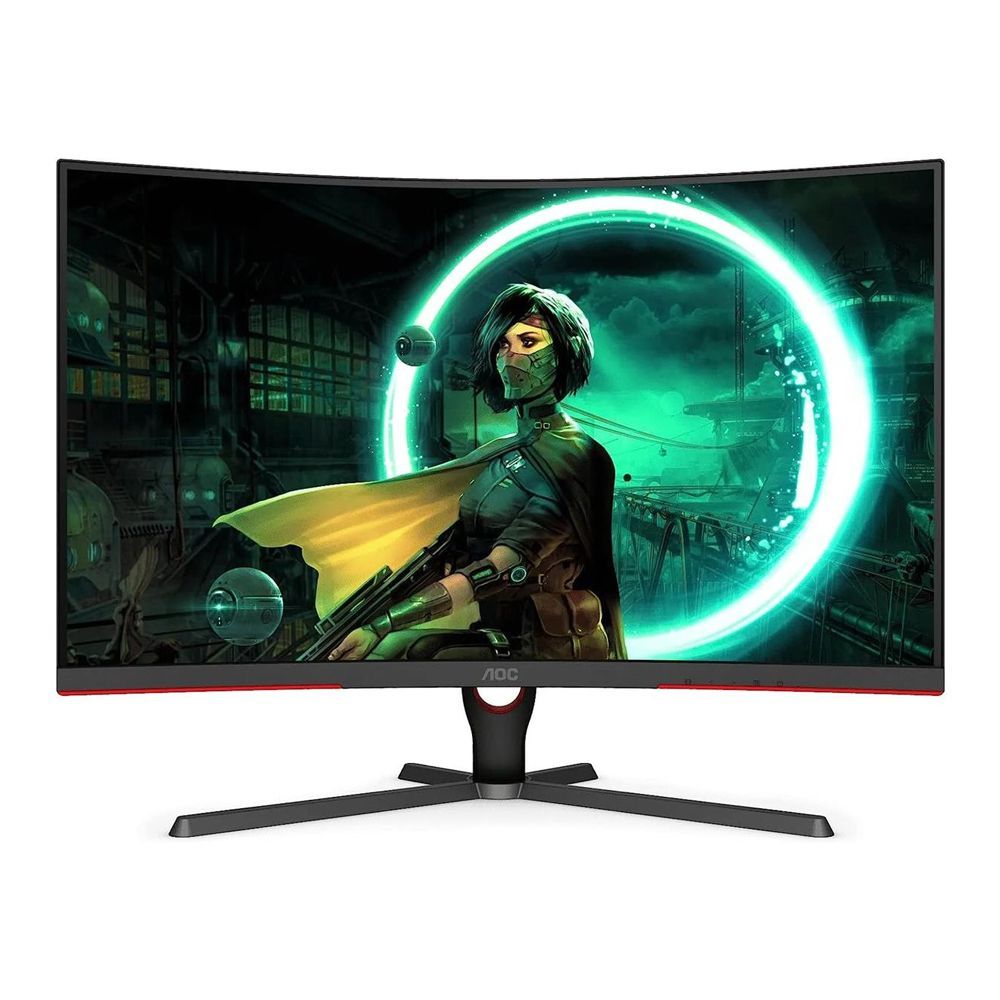 AOC 32" 3-Sided Frameless Design Curved QHD LED Gaming Monitor, Freesync Premium, 165Hz, CQ32G3SE