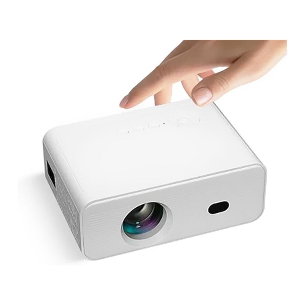 Rocktek Mini LED Projector, 4K, Bluetooth/WiFi 6, Compatible with Smartphone, PC, HDMI and USB, PJ300 GOLD