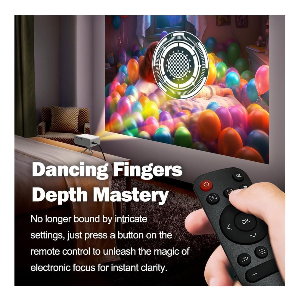 Buy Rocktek Mini LED Projector, 4K, Bluetooth/WiFi 6, Compatible with ...