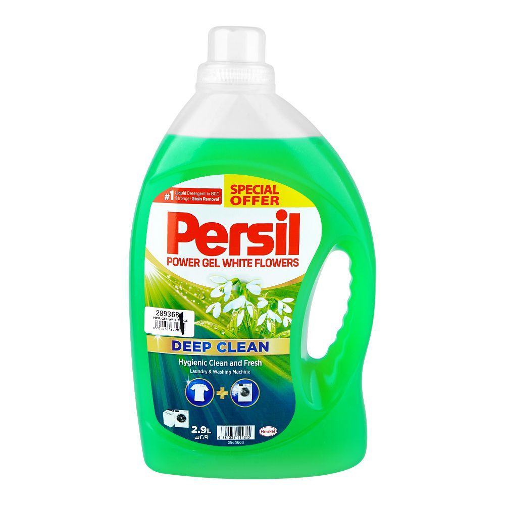 Persil White Flower Deep Clean Power Gel Liquid Laundry Detergent, 2.9 Liter