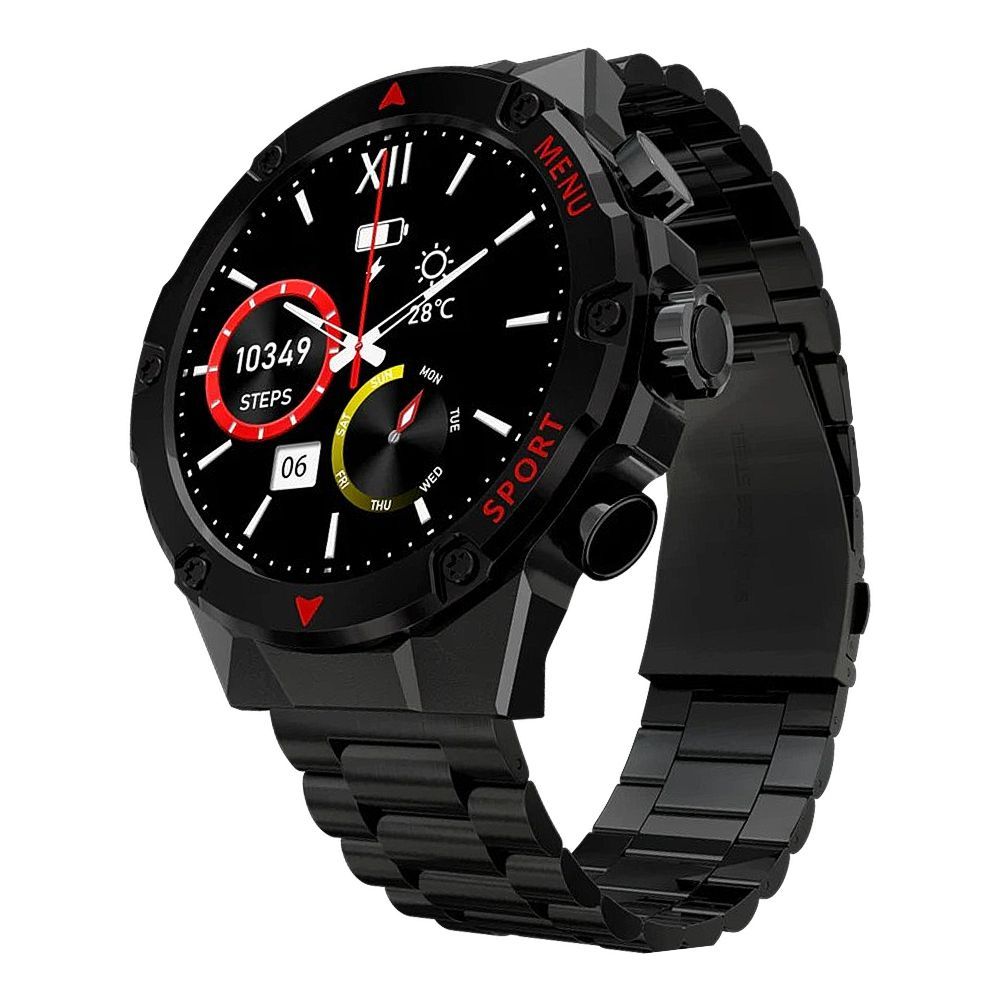 Zero 1.43" Amoled HD Display Vogue Smart Watch, IP67 Water Resistant, Black