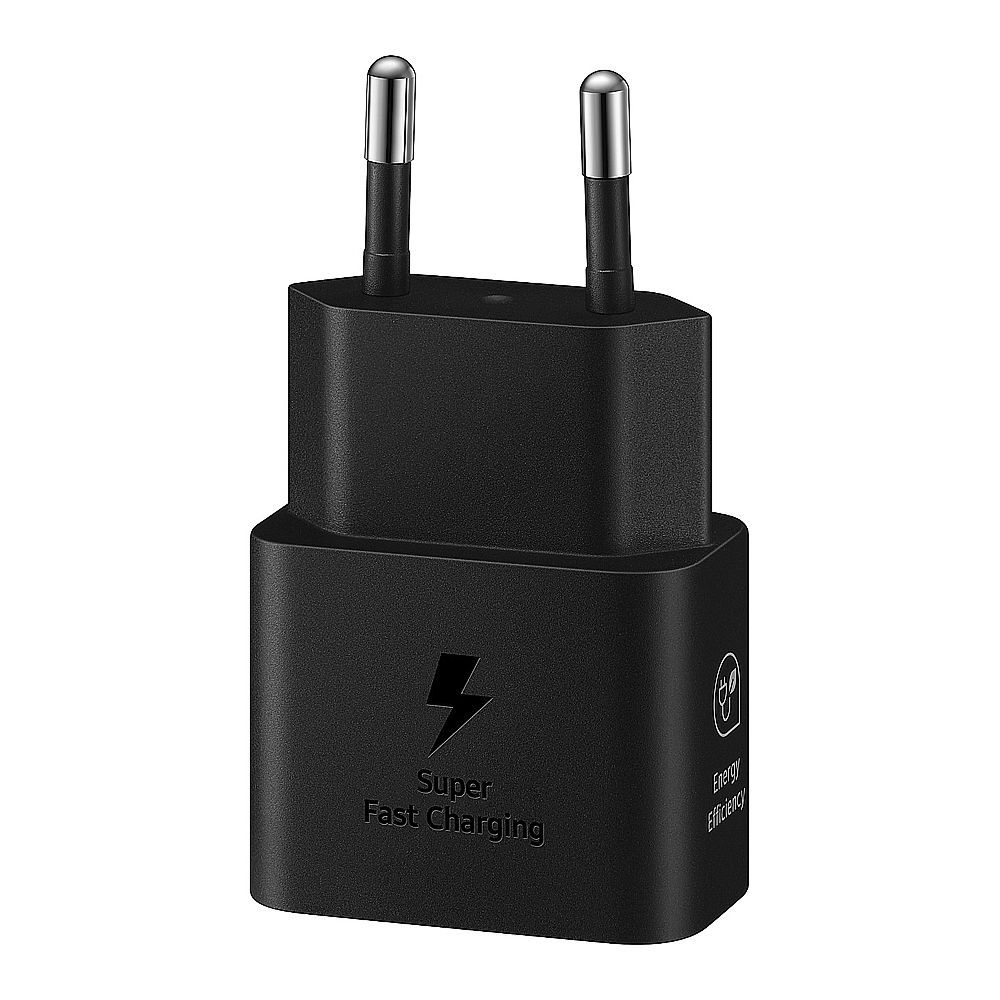 Samsung 25W Power Adapter (USB-C, 2-Pin), Fast Charging Wall Charger, Black