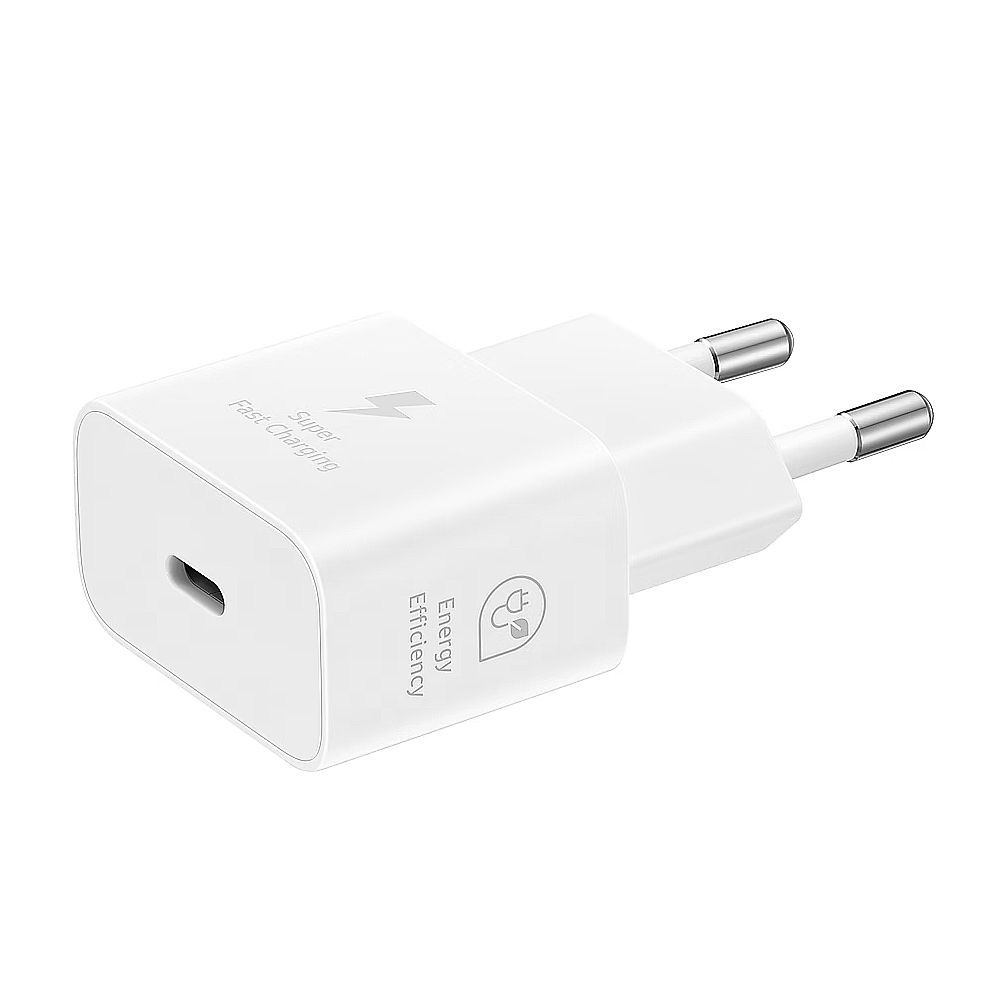 Samsung 25W Power Adapter (USB-C, 2-Pin), Fast Charging Wall Charger, White