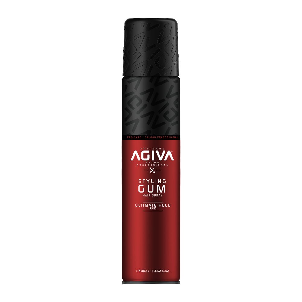 Agiva Professional Styling Gum Hair Spray, Ultimate Hold, Red, 400ml