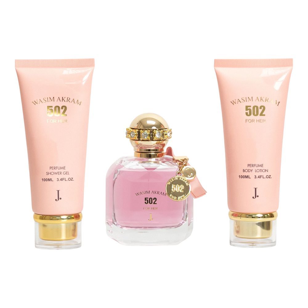 Junaid Jamshed Wasim Akram 502 Gift Set: Eau de Parfum+Body