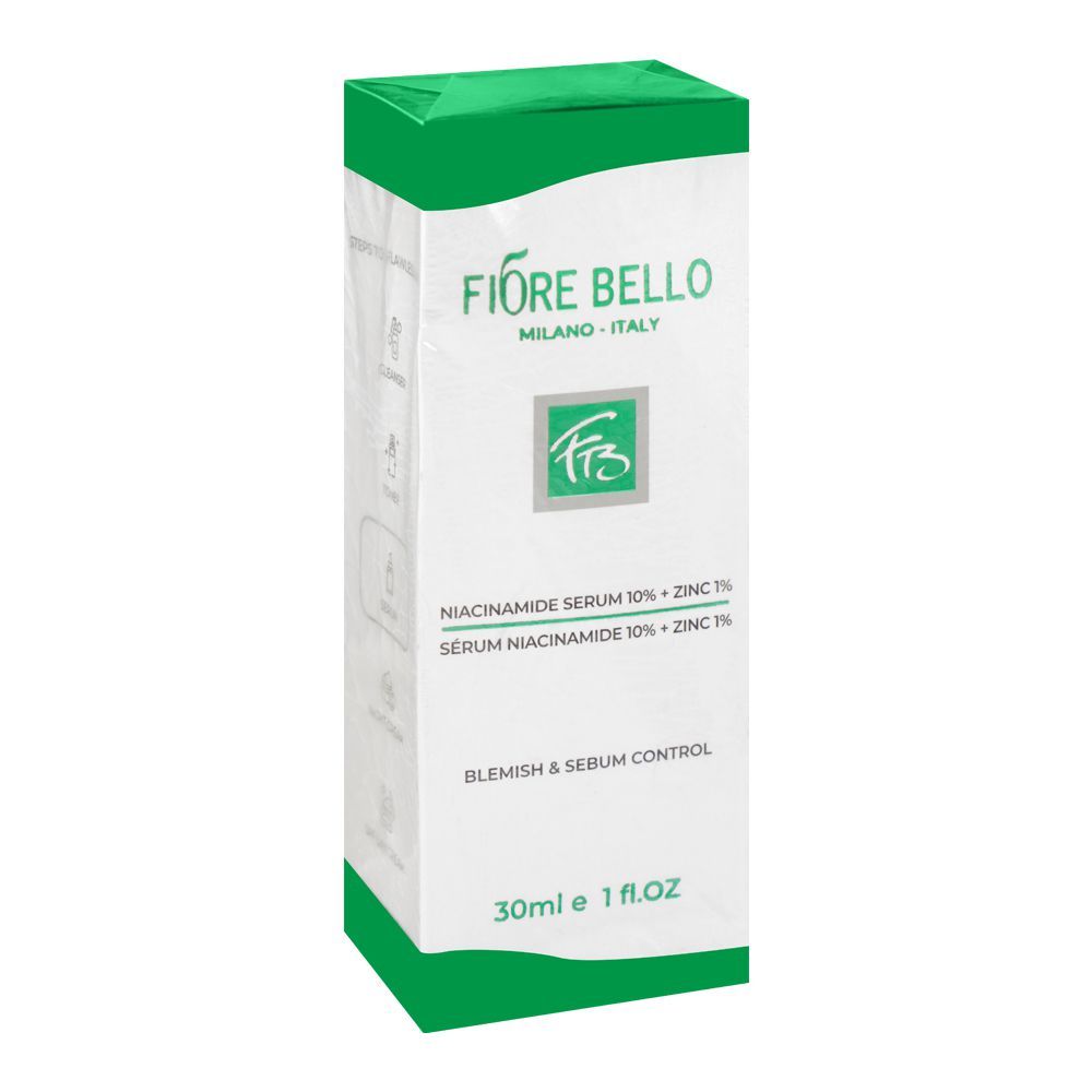 Fiore Bello Niacinamide 10%+Zinc 1% Serum, Blemish & Sebum Control, 30ml
