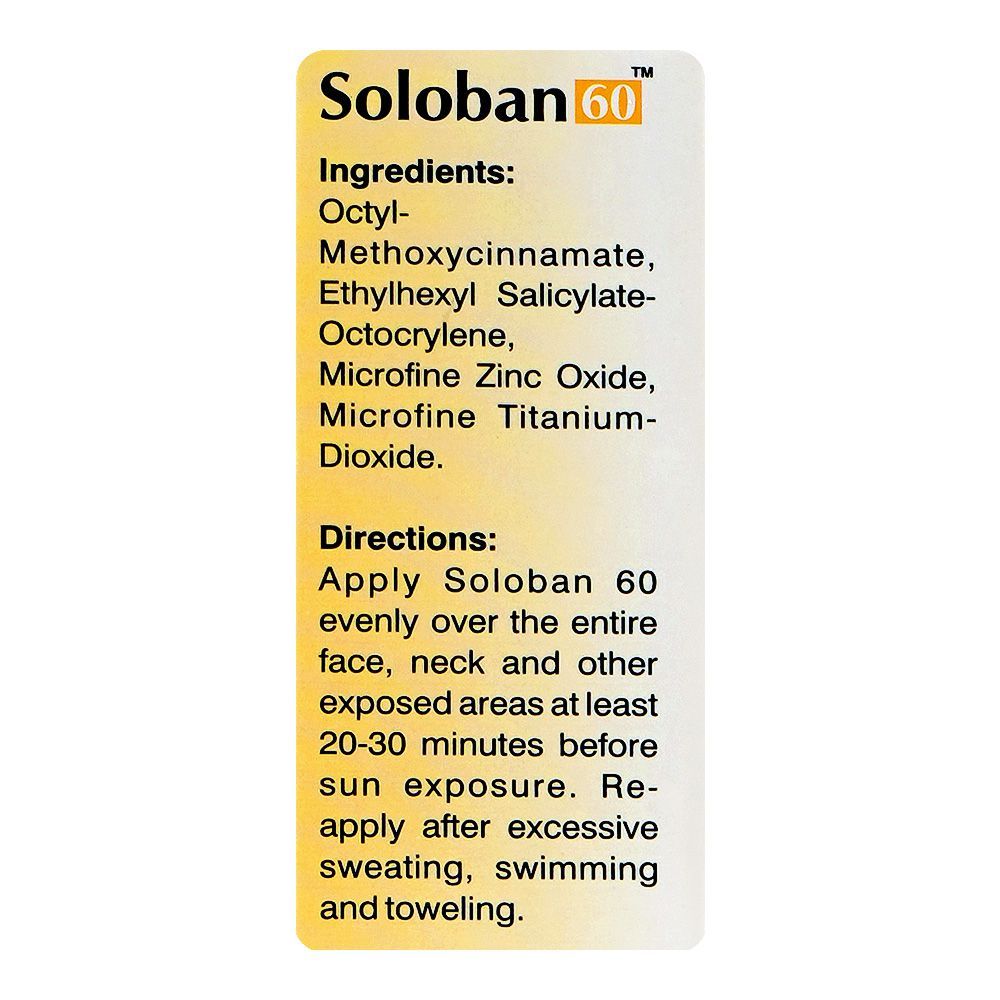 Derma Health Pharma Soloban Sun Block Cream, SPF 60, PA+++ Paraben Free ...