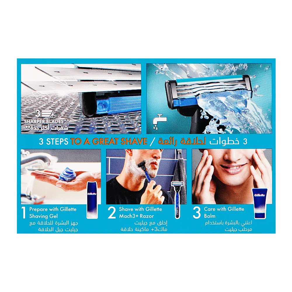 Gillette Mach3+ Razor Handle with 7 Blades, Special Pack