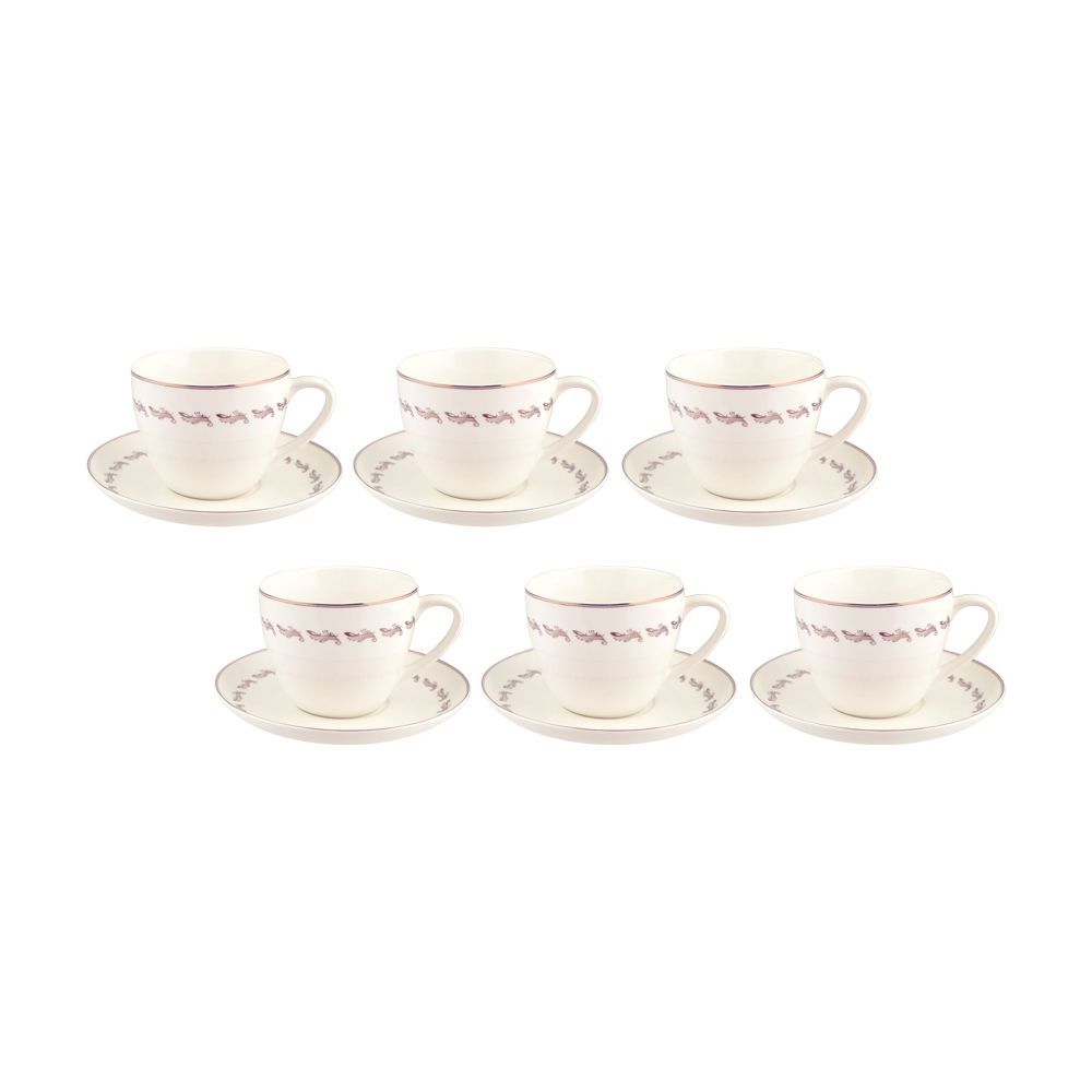 Table Top Tea Cup Saucer Set, 12-Pack, Elite Polyfoam