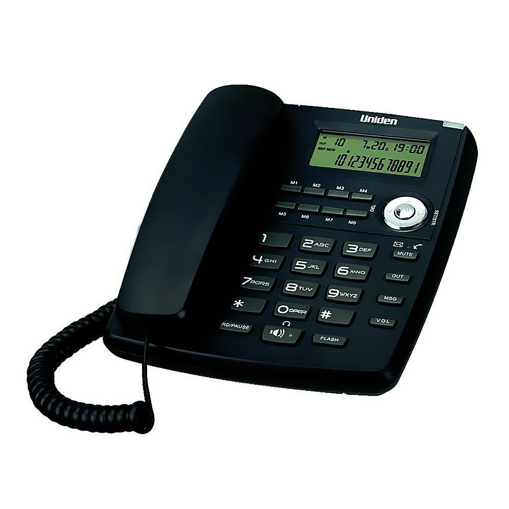 Uniden Deluxe LCD Caller ID Speaker Phone, Black, AS7401