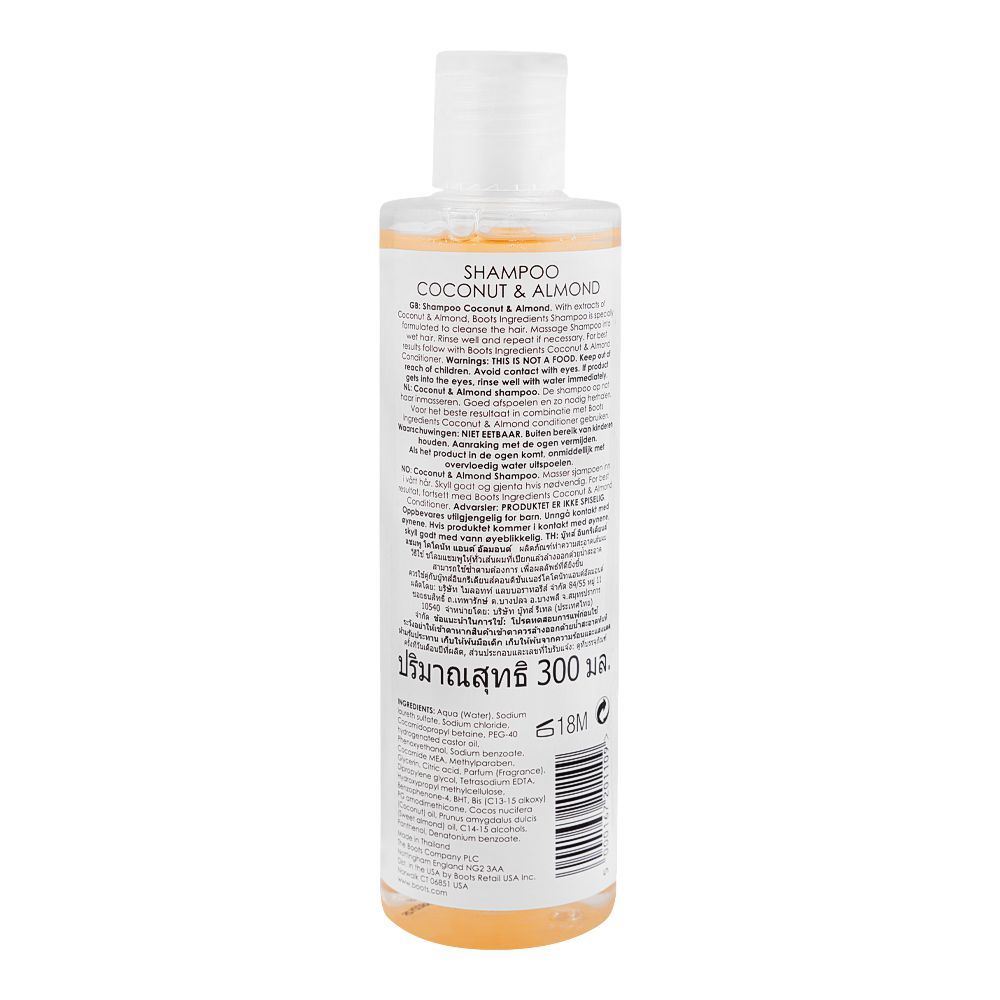 Boots Ingredients Coconut & Almond Shampoo, 300ml