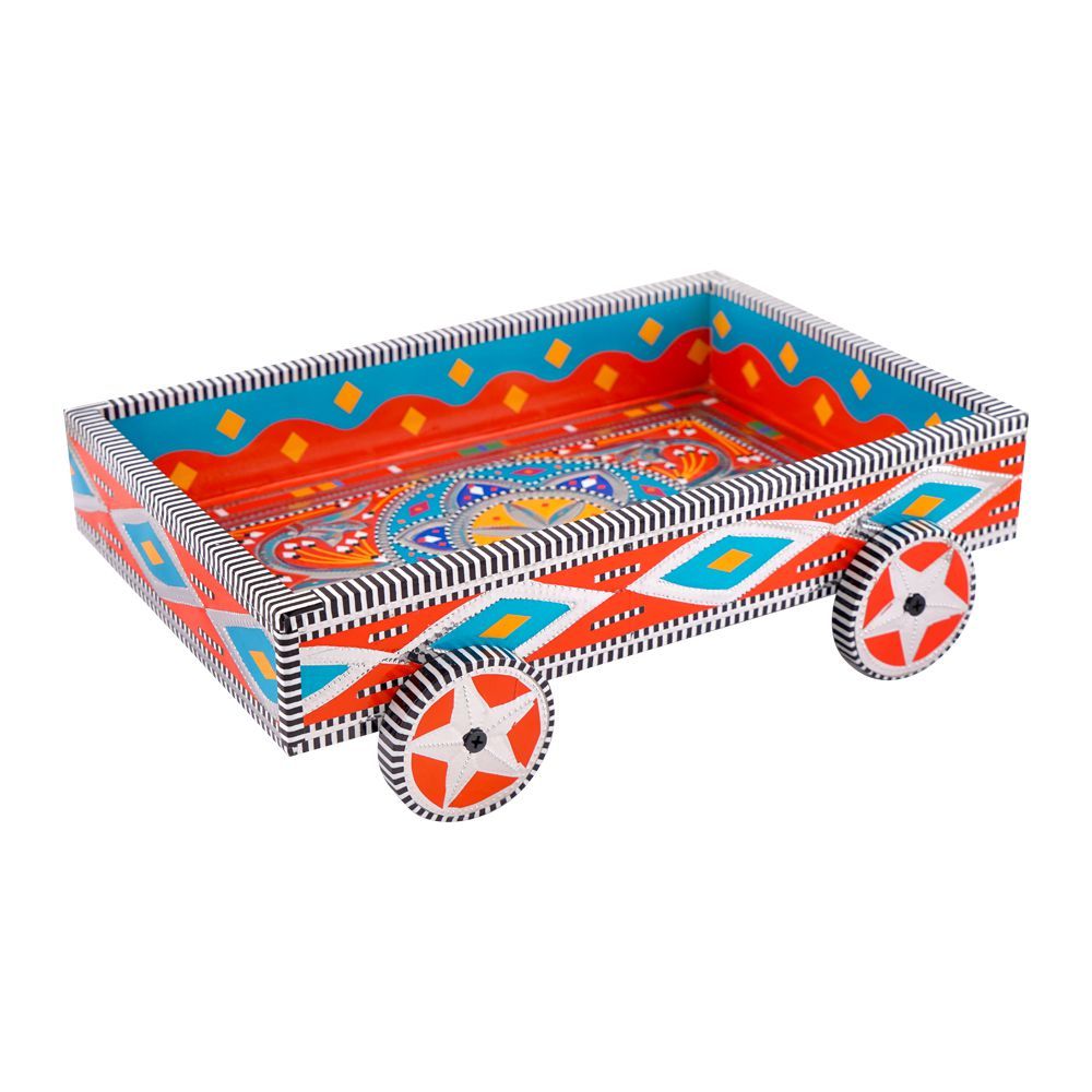 Star Shine Truck Art Wheel Tray Red, Large