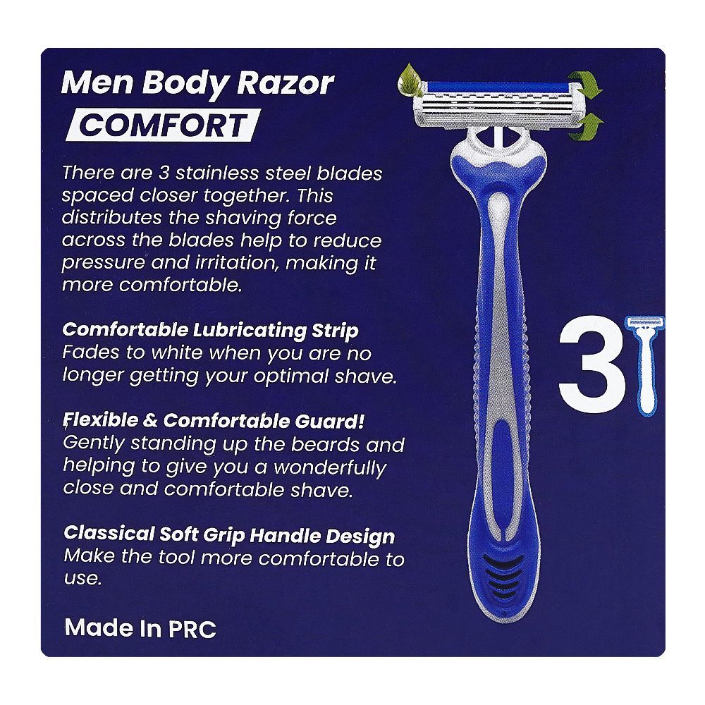 Body Rozar Man Cosmee Men Comfort Body Razor, 3-Pack