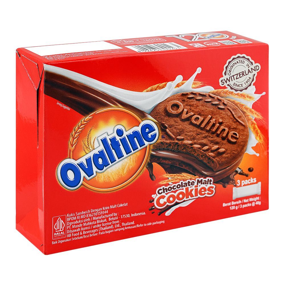 Ovaltine Chocolate Malt Cookies, 120g, 3-Pack