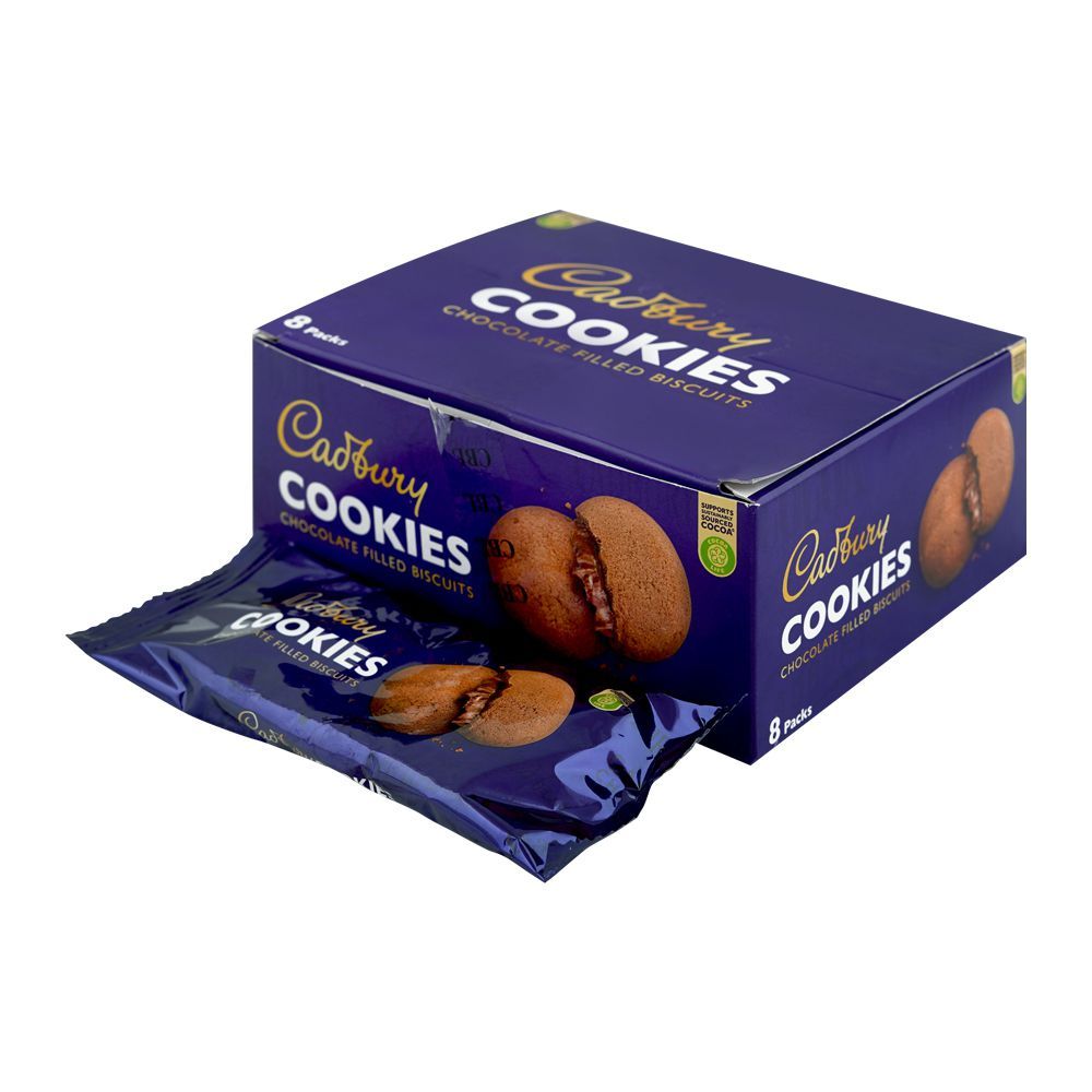 Cadbury Cookies Chocolate Filled Biscuits, 25g, 8-Pack