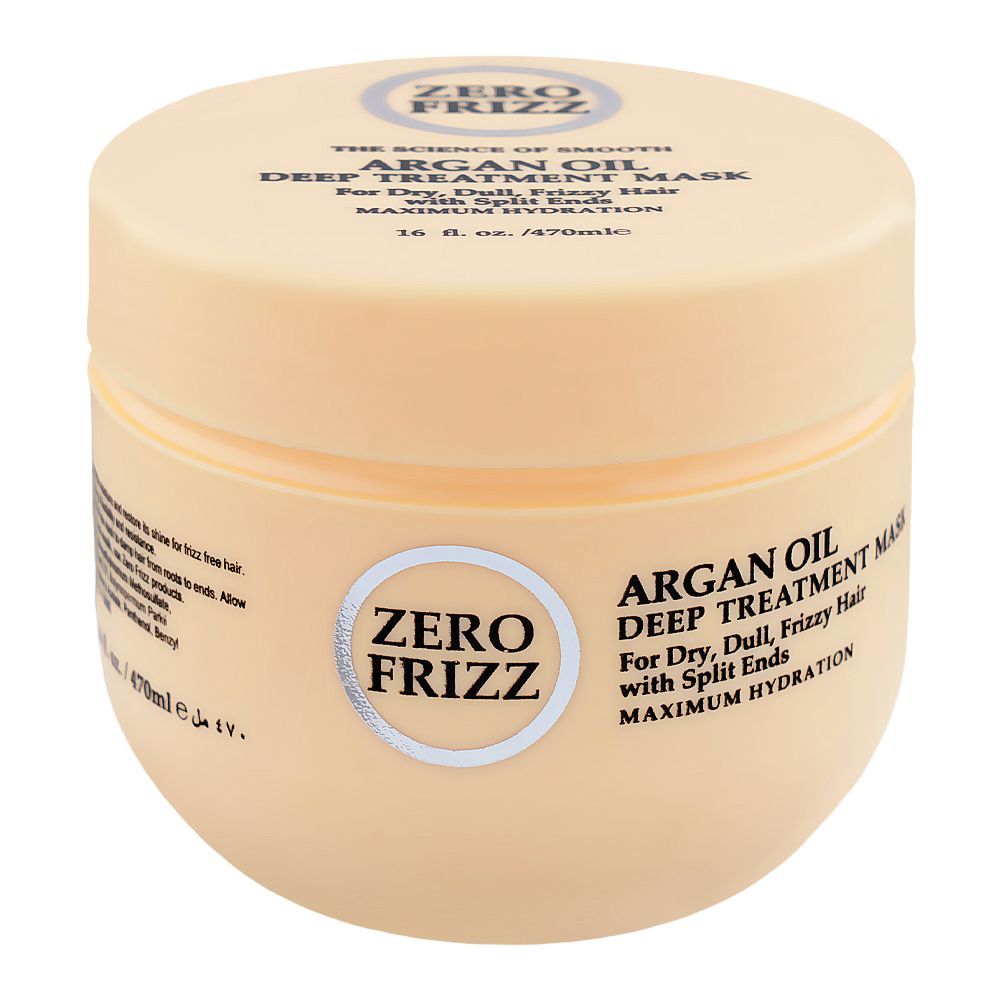 Zirro Rizz Zero Frizz Argan Oil Deep Treatment Hair Mask, Dry & Dull Hair, 470ml