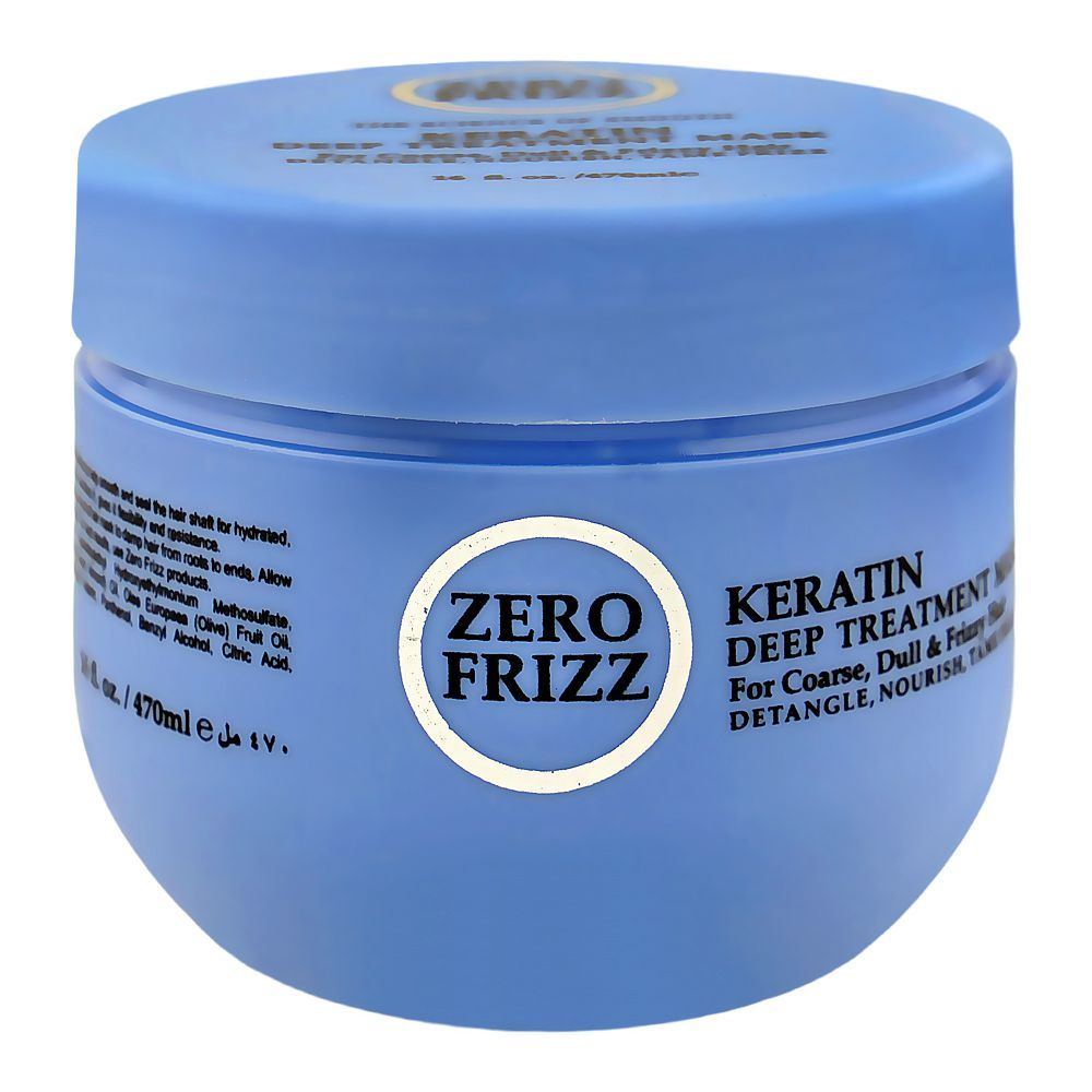 Zirro Rizz Zero Frizz Keratin Deep Treatment Hair Mask, For Dull & Frizzy Hair, 470ml