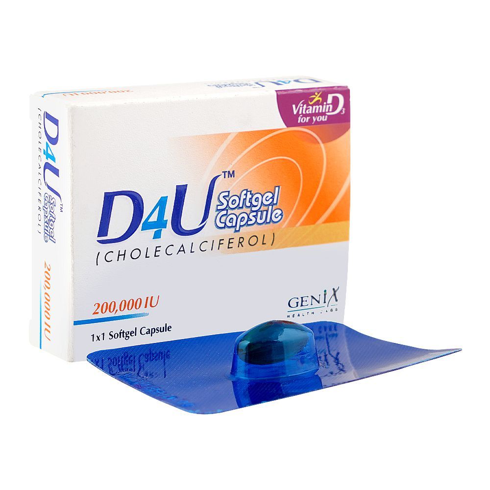 Genix Pharma D4U 200,000Iu Softgel Capsule, 1-Pack