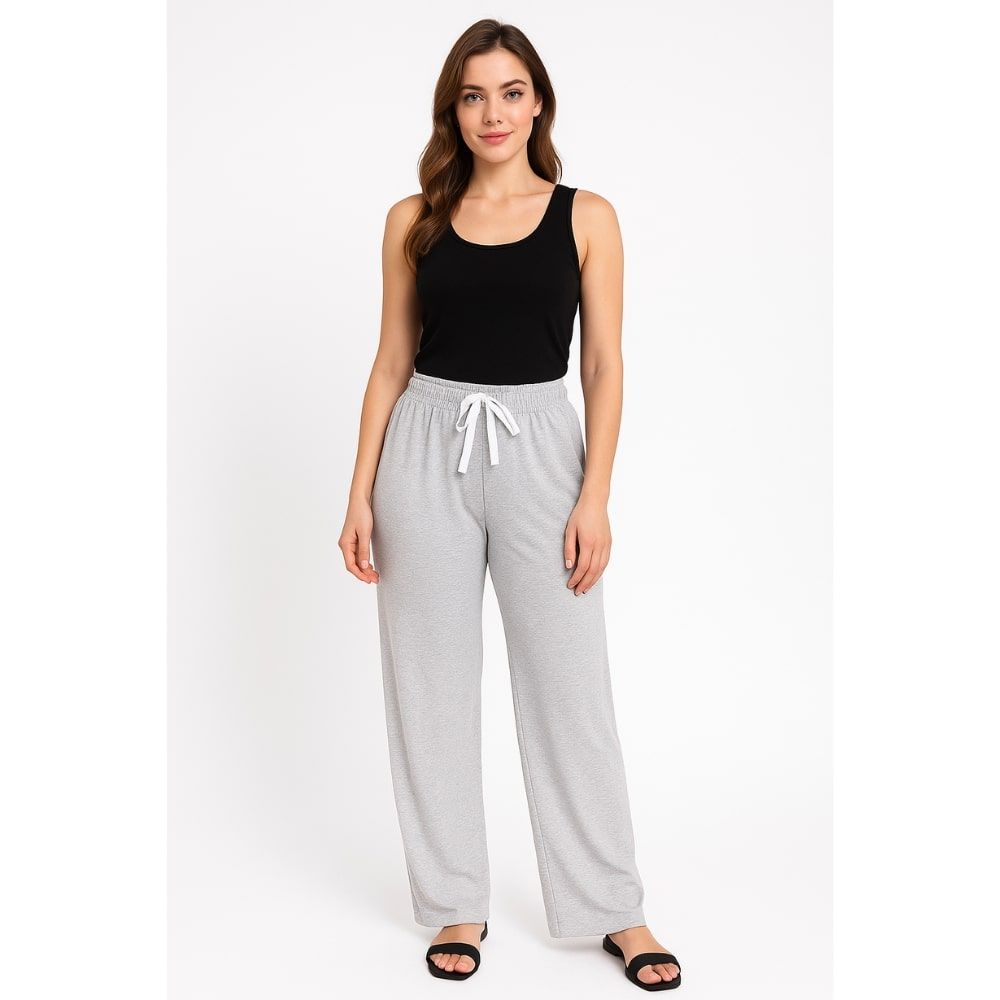 Sajiero Women's Comfy Sleep Trousers, Black & Grey, 298186, 2-Pack