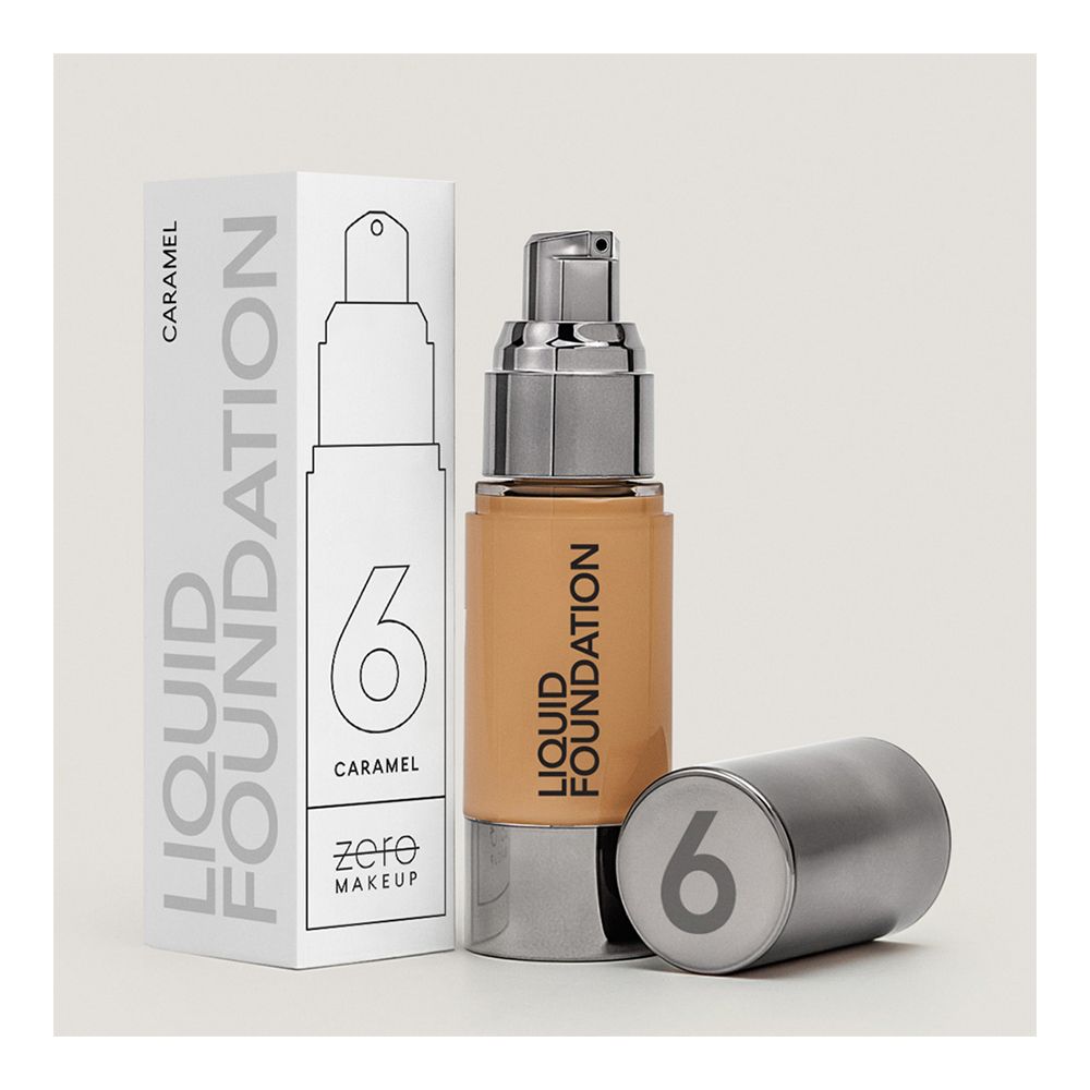 ZERO Makeup Liquid Foundation, Caramel, 30ml