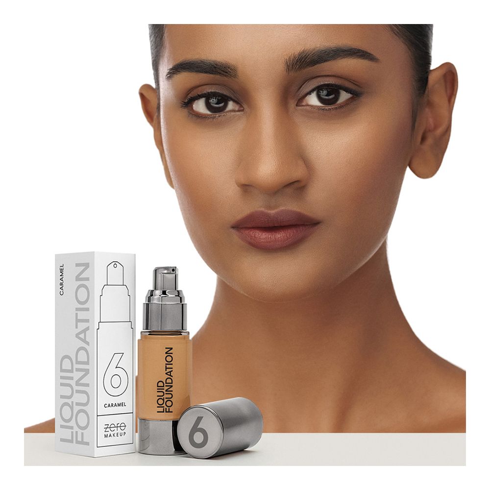 ZERO Makeup Liquid Foundation, Caramel, 30ml