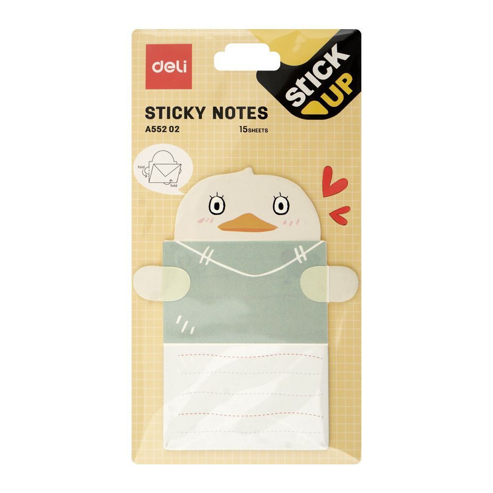 Deli Sticky Notes, Assorted Color, EA55202, 15-Sheets, 3 X 4 Inches