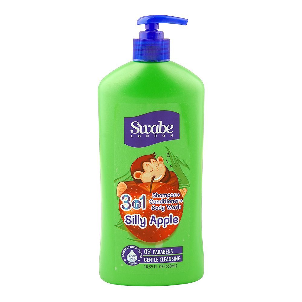 Swabe Swabe London Silly Apple 3-In-1 Shampoo + Conditioner + Body Wash ...