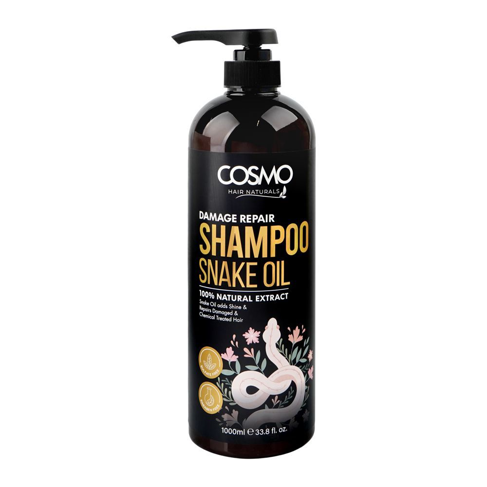 Cosmo Hair Naturals Damage Repair Snake Oil Shampoo, Paraben & Sulfate ...