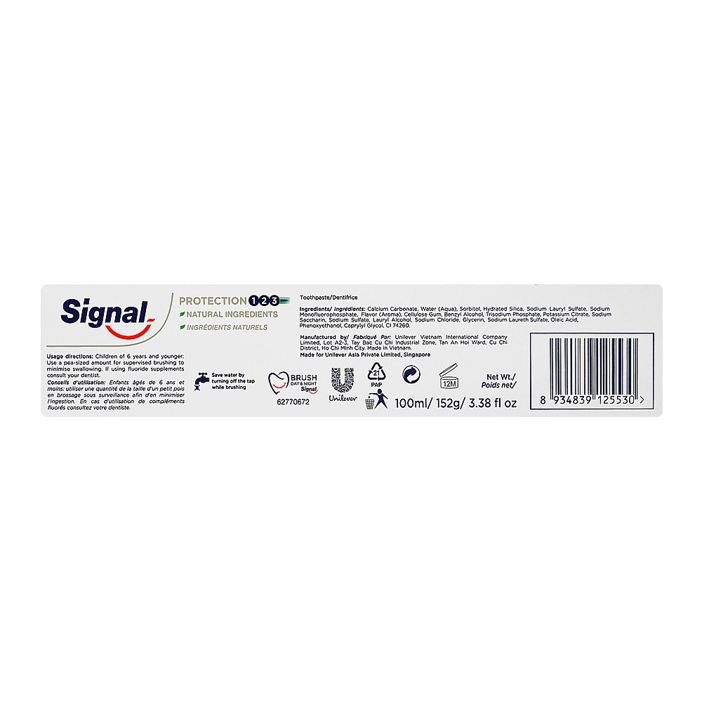 Signal Protection 123 Green Tea Toothpaste, 100ml