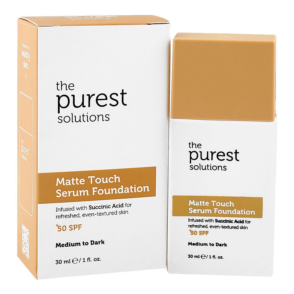 Matte Touch Serum Foundation (Light-Medium) SPF50+ — The Purest Solutions | فاونديشن موازن للدهون ومطفي (SPF 50)