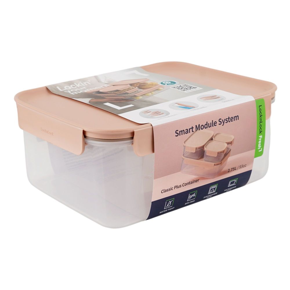 Lock & Lock Classic Plus Rectangular Container, BPA Free, 2.75 Liter ...
