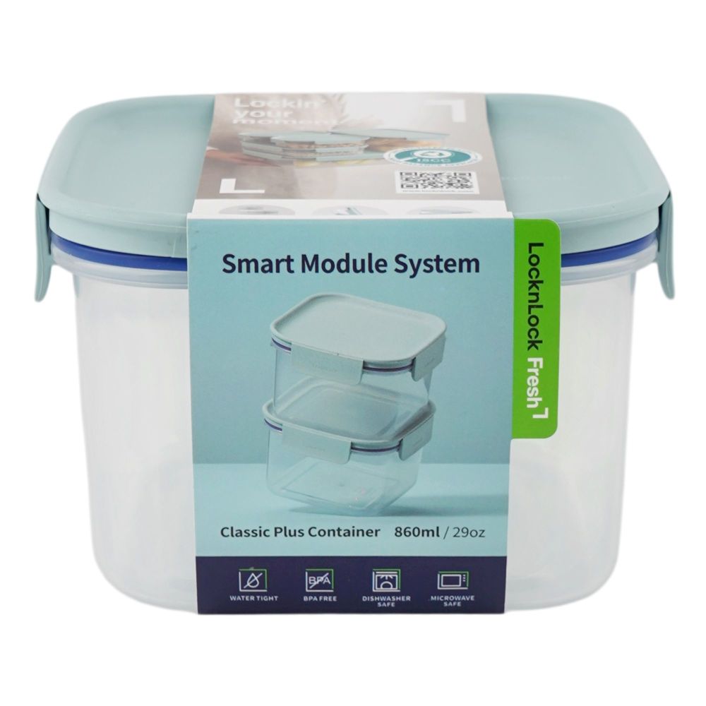 Lock & Lock Classic Plus Rectangular Container, BPA Free, 860ml ...