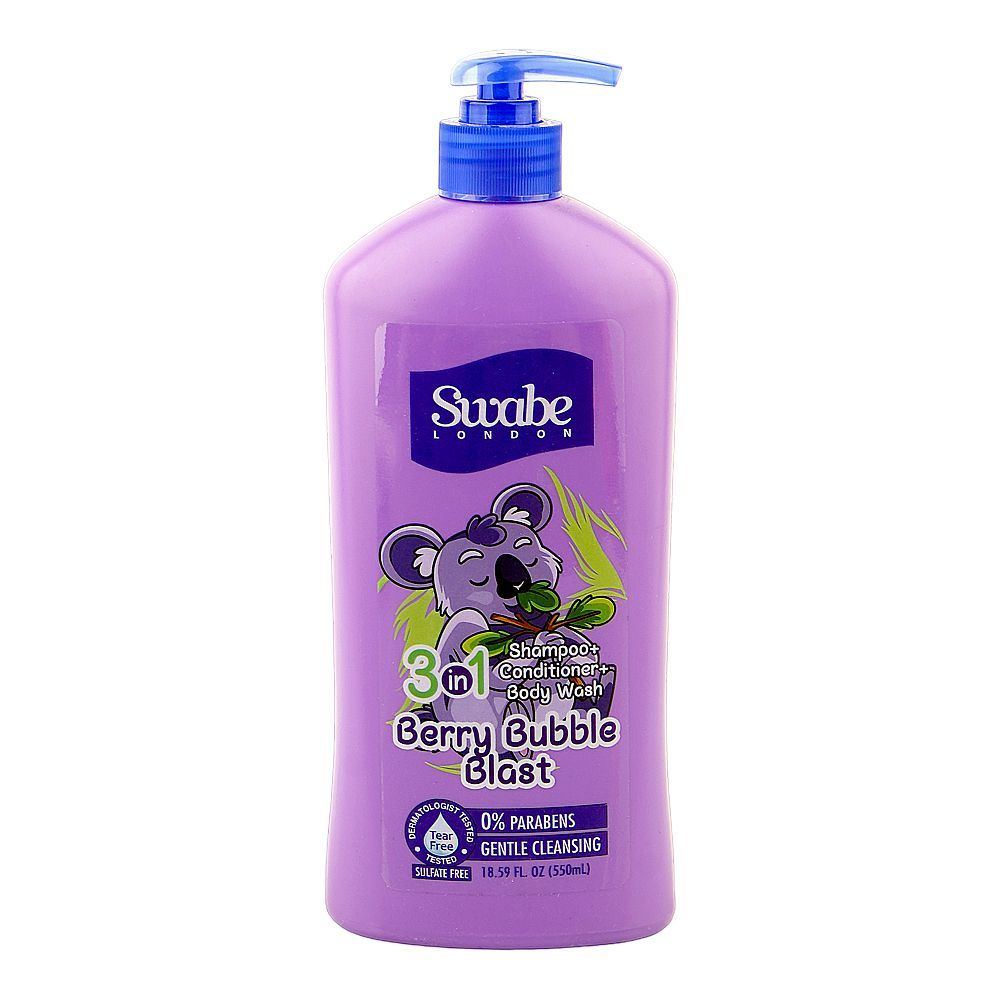 Swabe Swabe Berry Bubble Blast 3-In-1 Shampoo + Conditioner + Body Wash ...