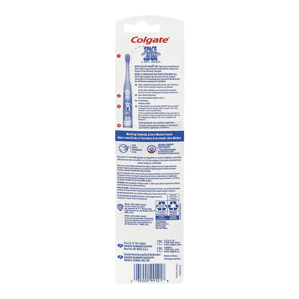 Colgate Space Jam Battery Toothbrush, Extra Soft