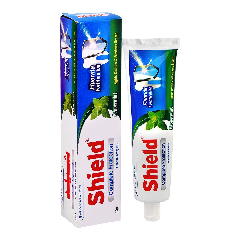 Protection Toothpaste Shield Complete Protection Peppermint Fluoride Toothpaste, 40g