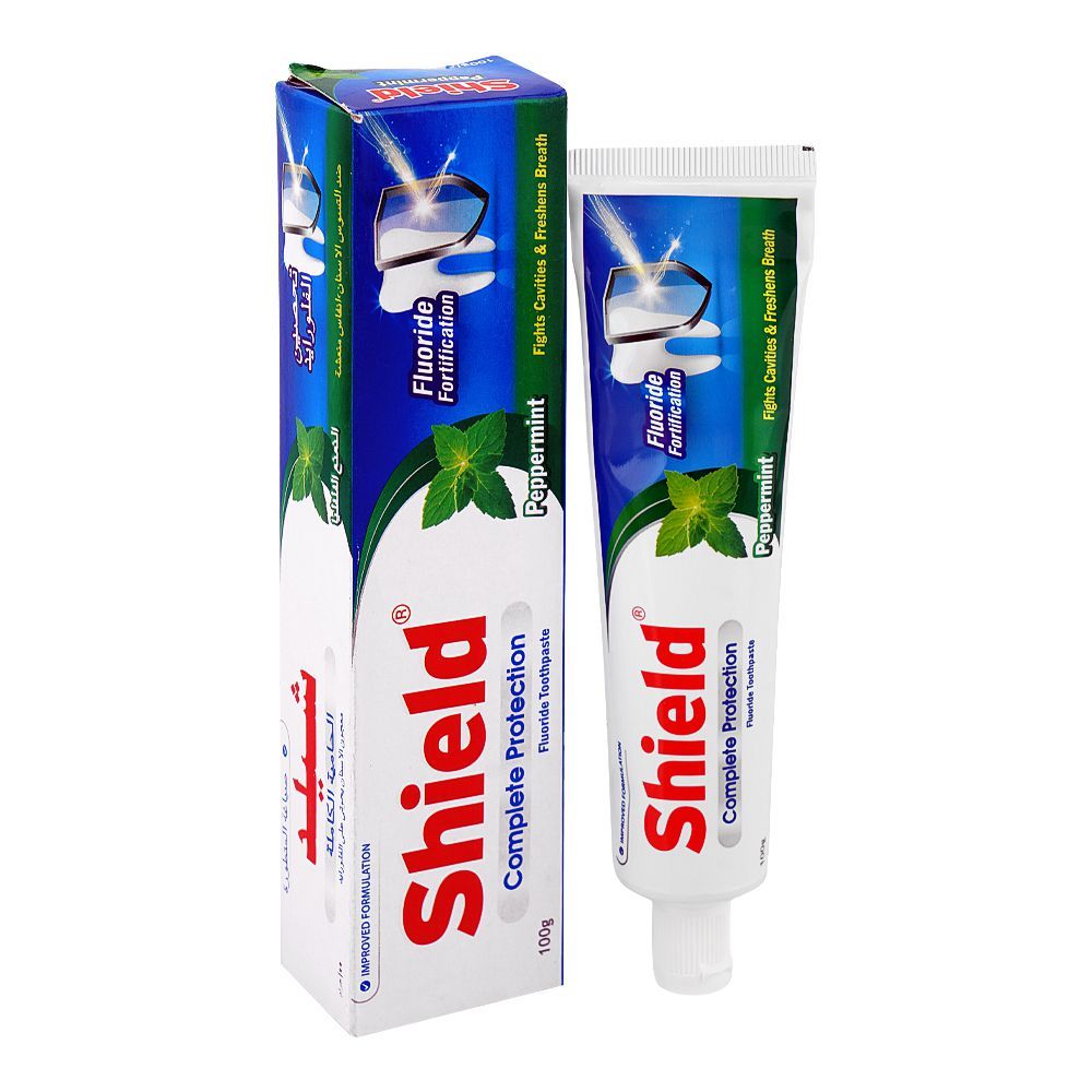 Protection Toothpaste Shield Complete Protection Peppermint Fluoride Toothpaste, 100g