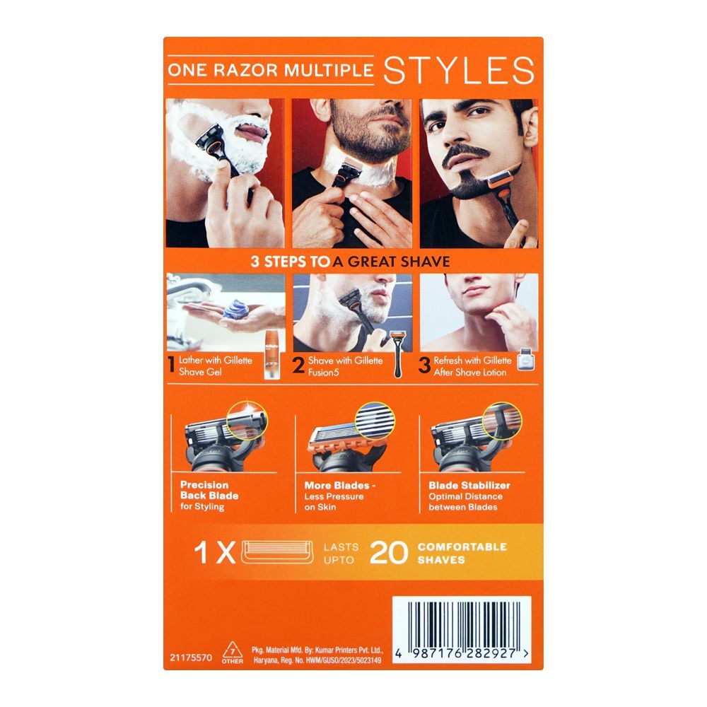 Gillette Fusion 5 Razor + Cartridge, 1-Pack