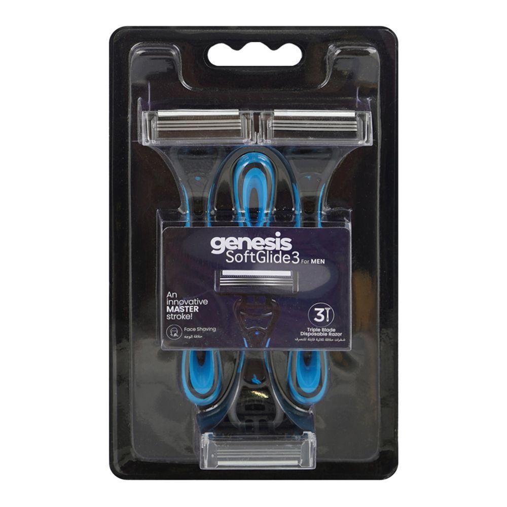 Treet Genesis Razor Treet Genesis Soft Glide 3 For Men Razor, For Men, 3-Pack