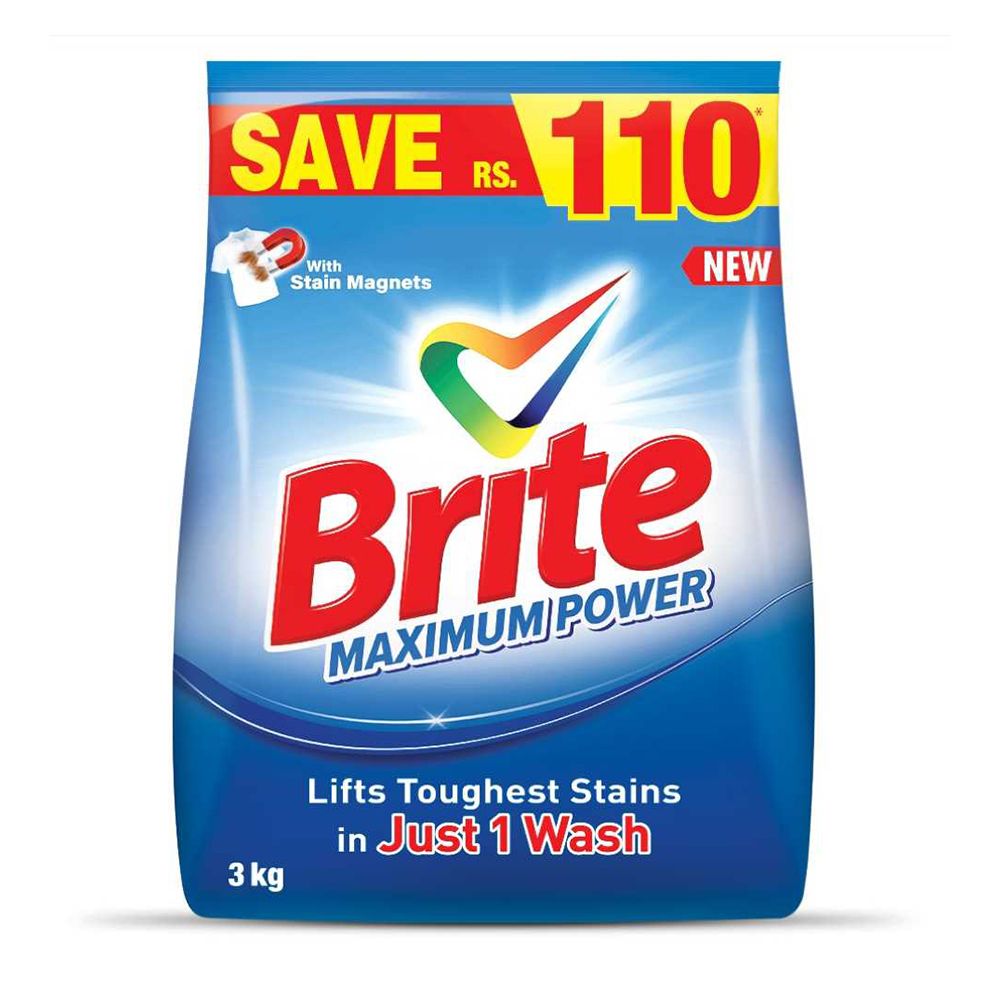 Brite Maximum Power Detergent Powder 3 KG