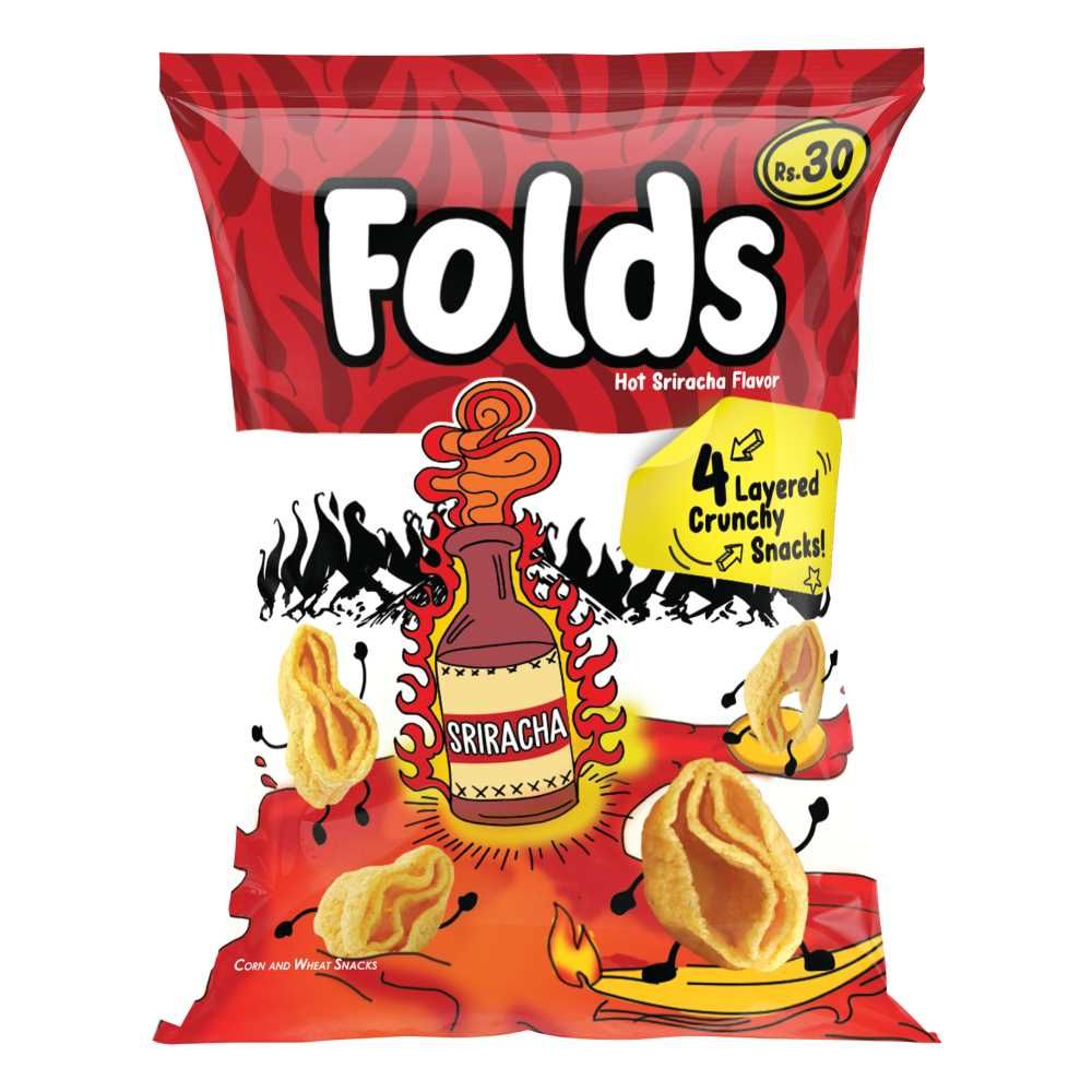 Kolson Folds Hot Sriracha Flavor Snacks, 16g